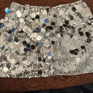 Silver Sequin Women's Skirt